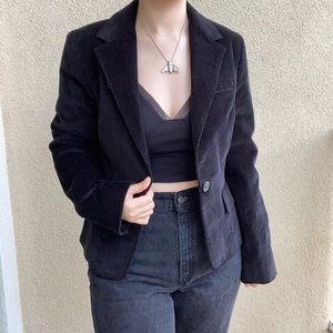 michael kors black corduroy vintage blazer